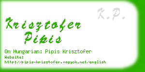 krisztofer pipis business card